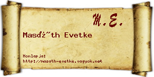 Masáth Evetke névjegykártya